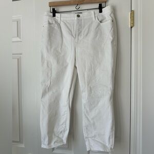 Talbots white cropped jeggings, size 14p.
